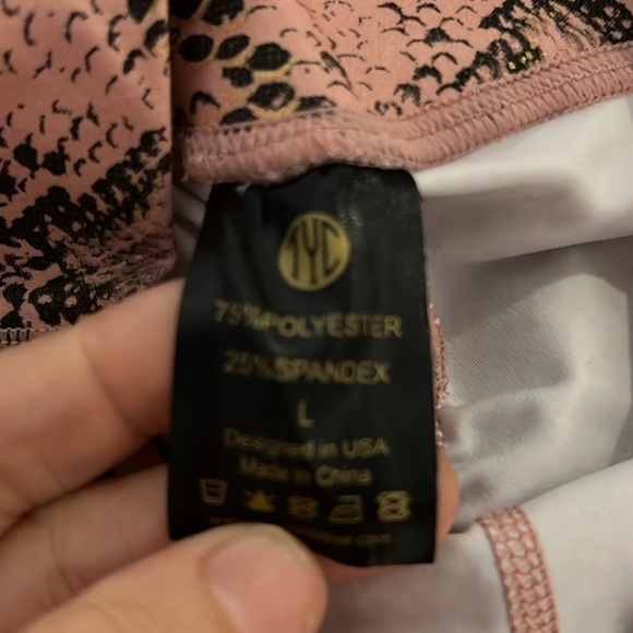 Til You Collapse Effortless Scrunch Leggings- Pink, Black,  Gold Boa Large snake - Picture 4 of 12